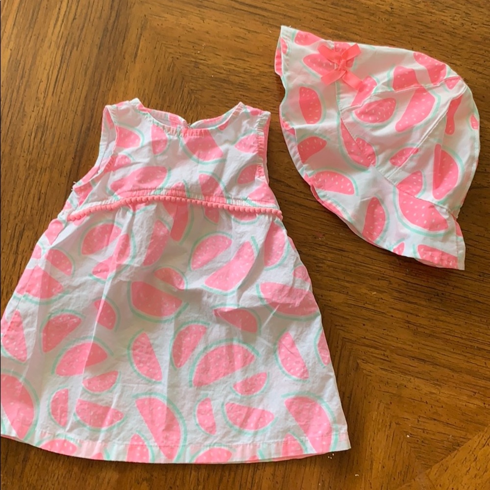 **5 for $15** Dress with matching sun hat